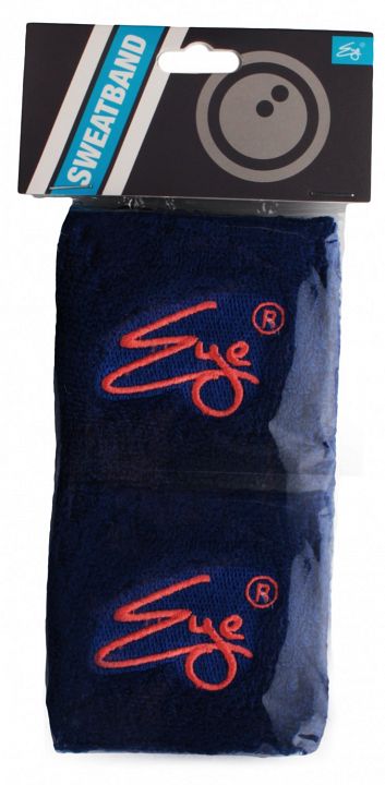 Eye Wristand Navy with Peach Logo